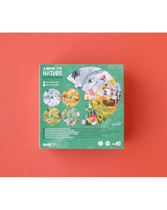 Londji A Home for Nature - 4 x 10 pcs - Four Seasons Puzzle LON-PZ587